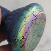 Vase in iridescent Glass Art new of PEACKOCK
