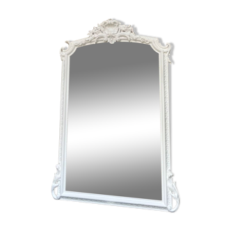 Antique mirror with pediment 161cm/111cm