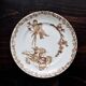 Onnaing ironstone dessert plate "Fleurs Jetées" brown