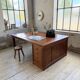 Double-sided walnut counter desk 1900