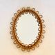 Medium size rattan mirror, Italy 60s