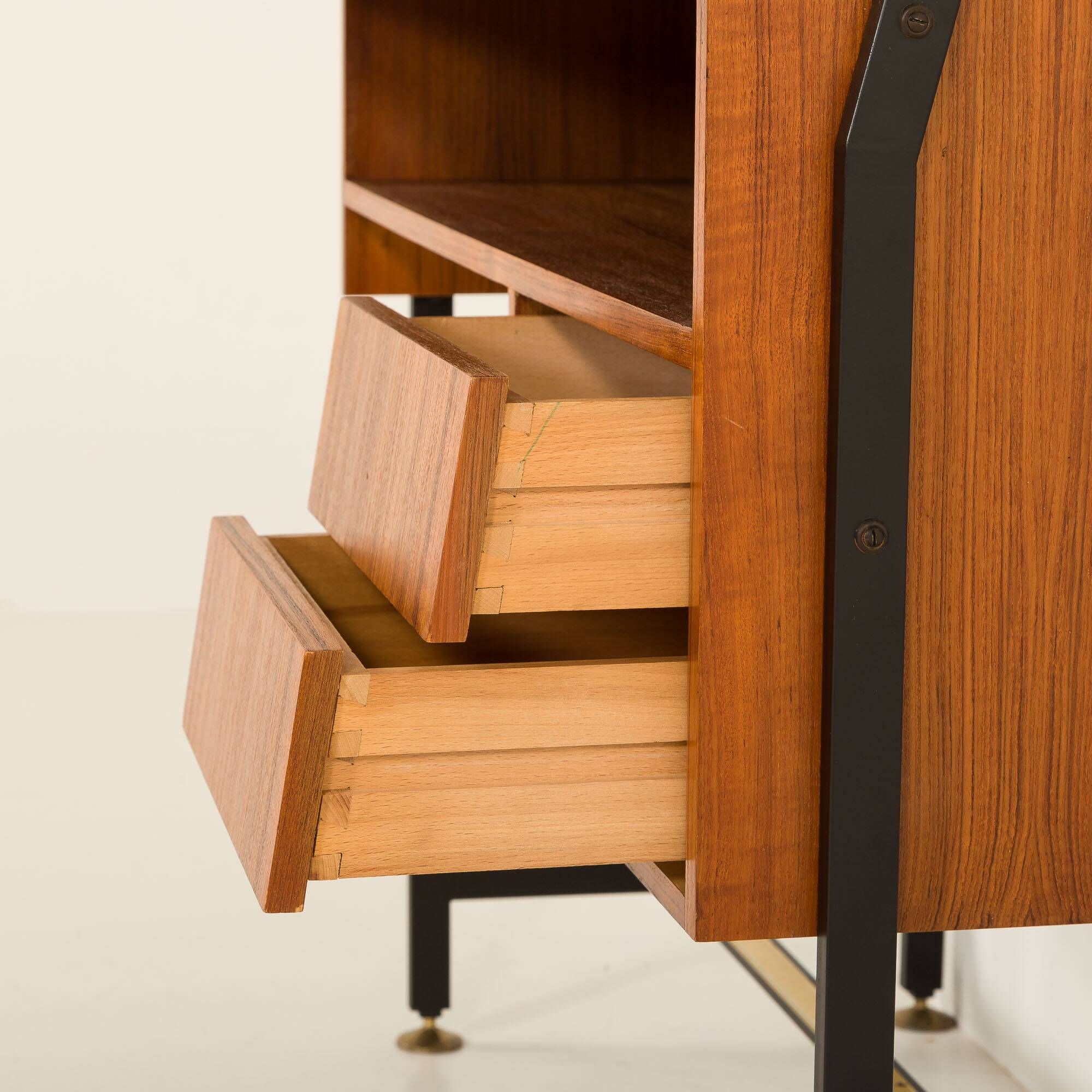 Italian mid century bookcase with a desk, 1970s