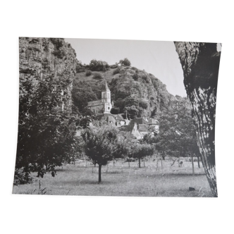 Photo argentique anonyme verger eglise sud de la france vers 1970