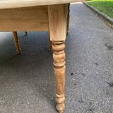 Large Louis Philippe extendable round dining table renovated 230cm