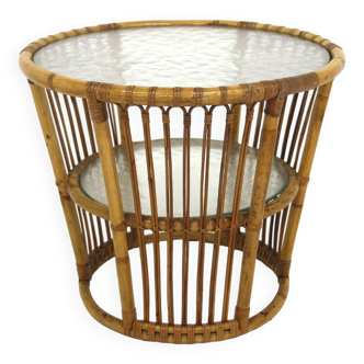 Scandinavian rattan coffee table, Sweden, 1970
