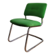 Vintage chair in wool and chromed metal