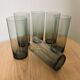 Set of 6 smoked water glasses