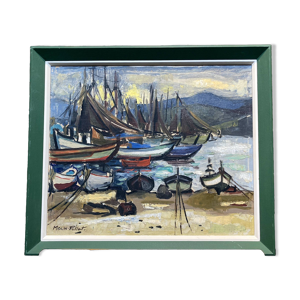 Peinture au couteau signée