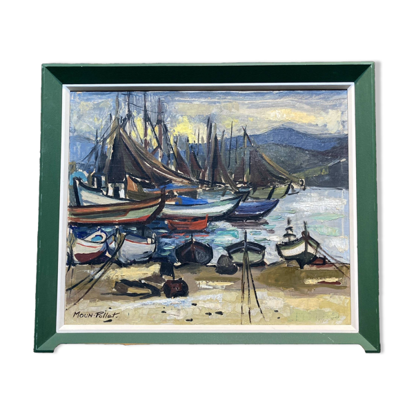 Peinture au couteau signée Moun-Pollat
