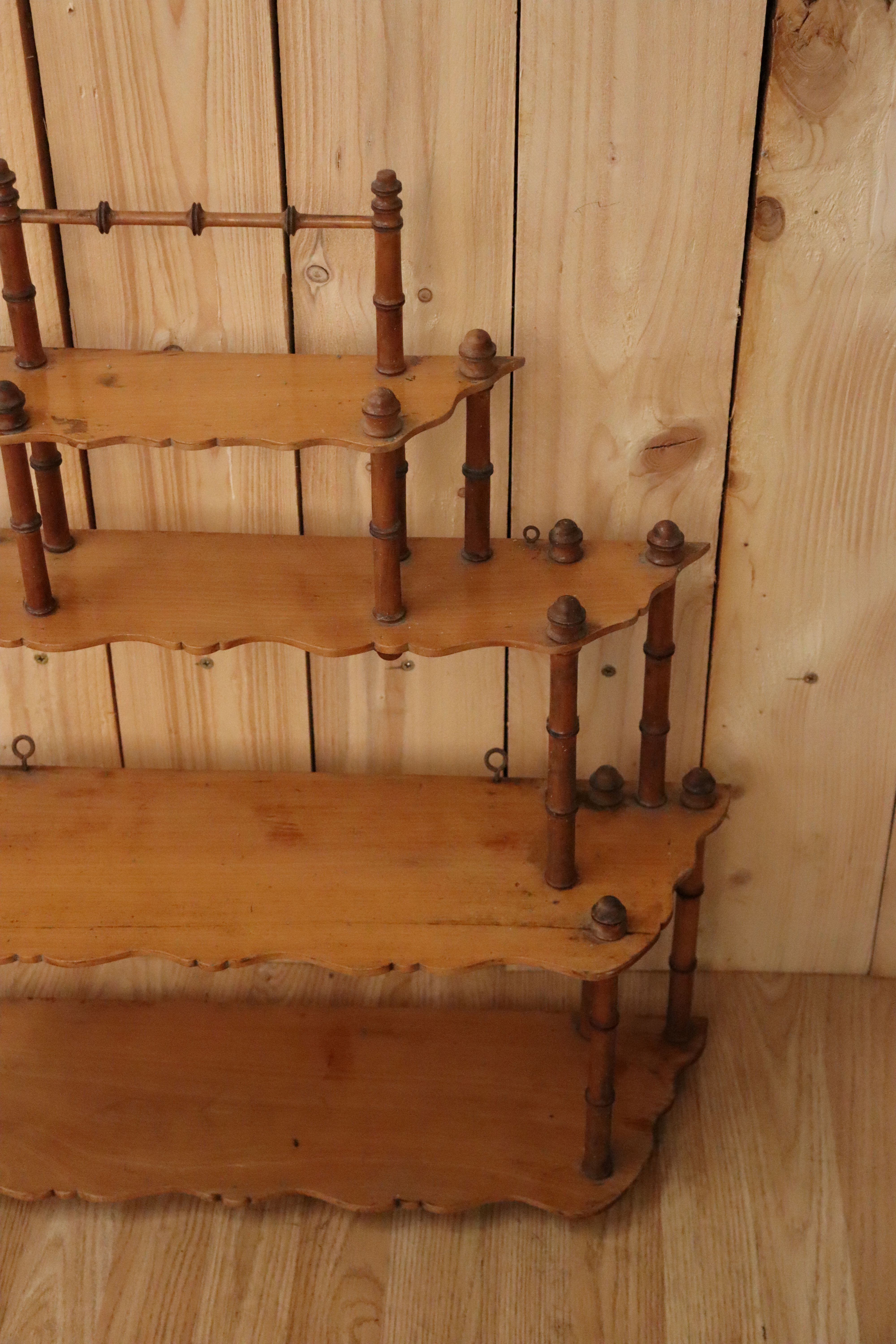 Wooden wall shelf