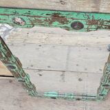 Old Art Deco mirror in Burmese teak