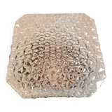 Plafonnier carré en verre pointes de diamants par RZB Leuchten, années 60-70