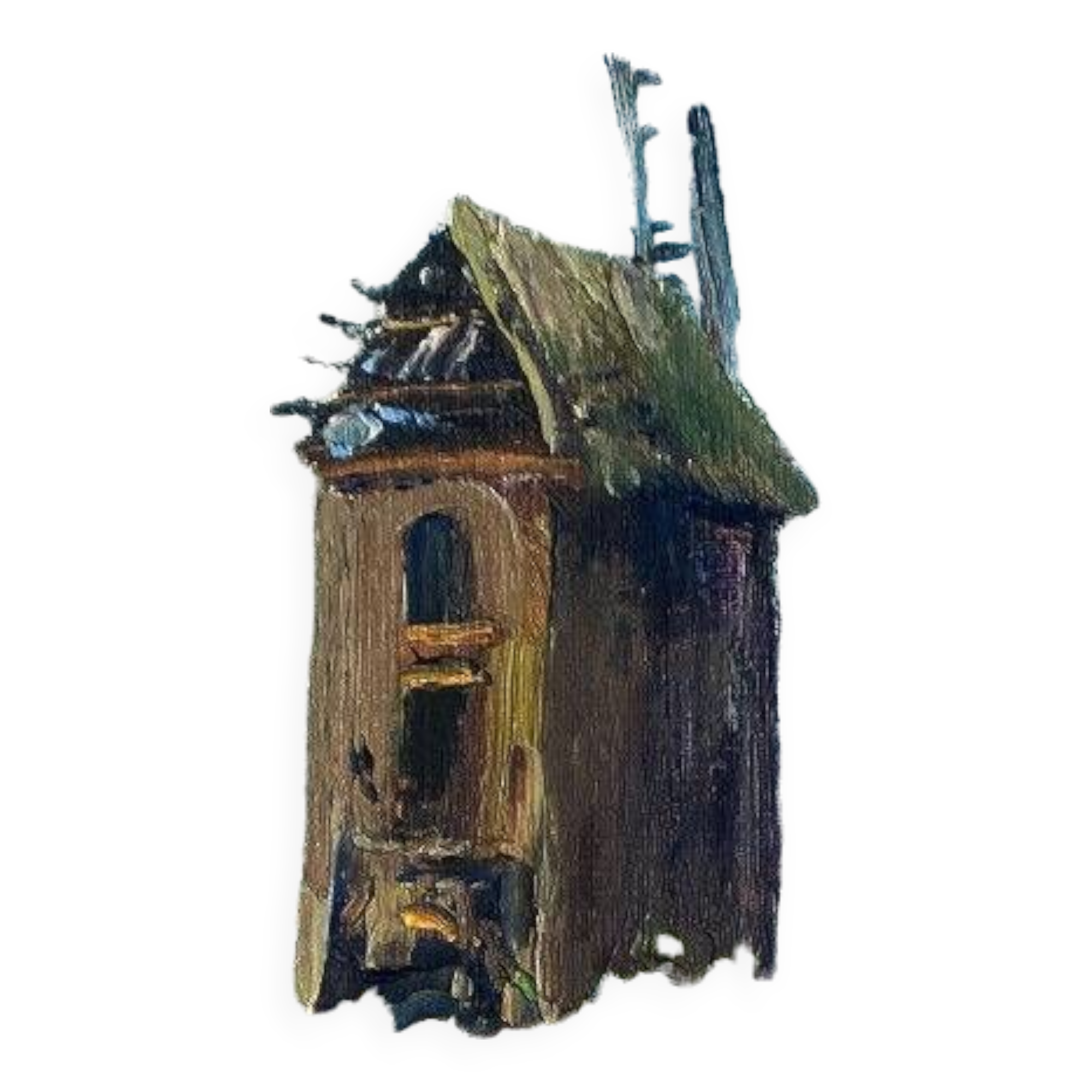 Pendant of hst paintings "landscape" by anna miszalska-gąsienica (1962)