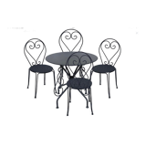 Wrought iron garden furniture