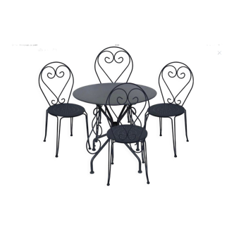 Wrought iron garden furniture