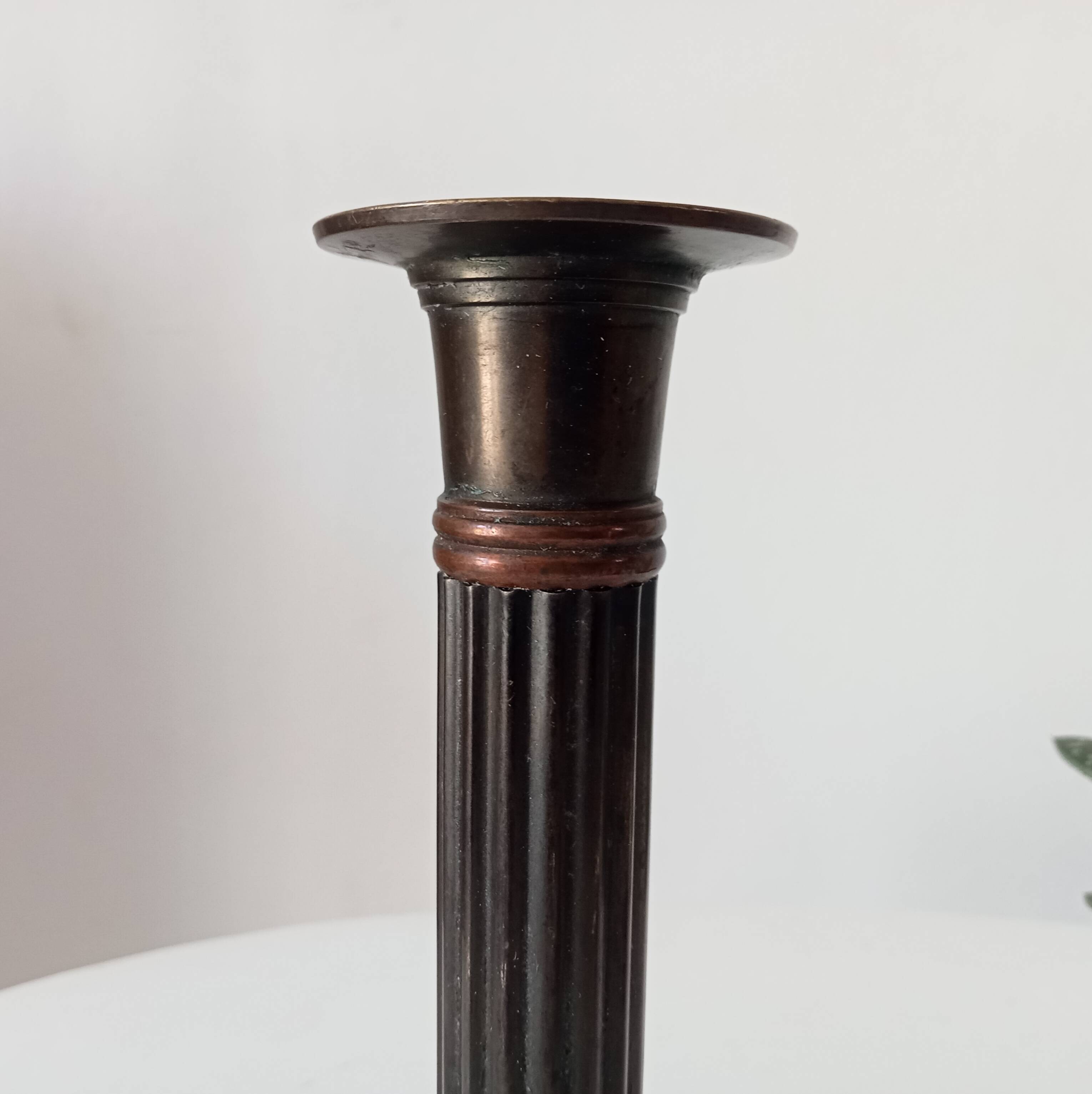 Pair of antique neoclassical candlesticks