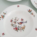 Set of 6 "Bird of Paradise" soup plates from Sarreguemines