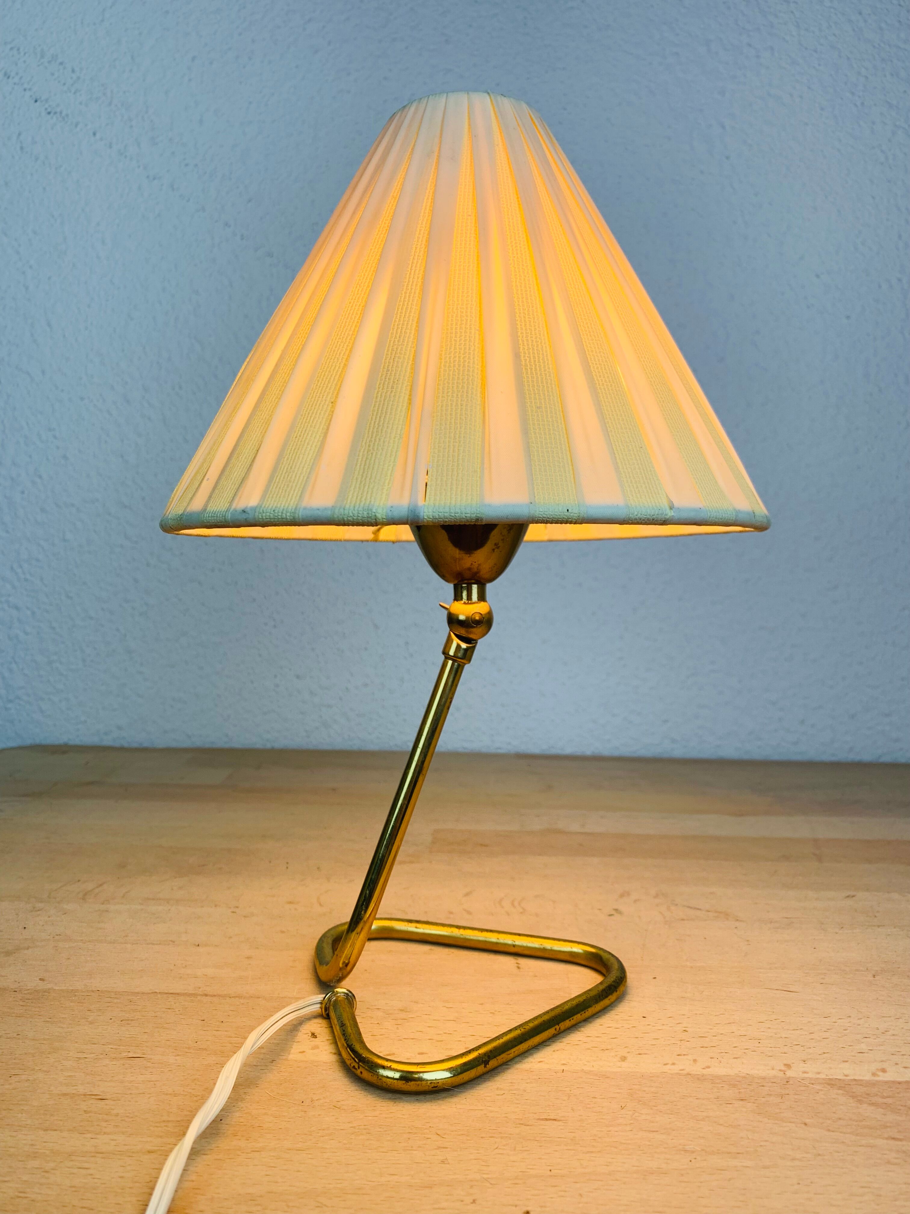 50s brass casserole lamp