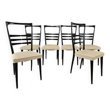 Chaises de salle à manger en hêtre et Skai