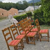 Table monastère en chêne massif avec 8 chaises