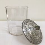 Old glass and silver metal candy