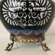Beautiful planter in copper and polychrome cloisonné enamels Meiji period around 1900