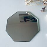 Antique beveled octagonal mirror