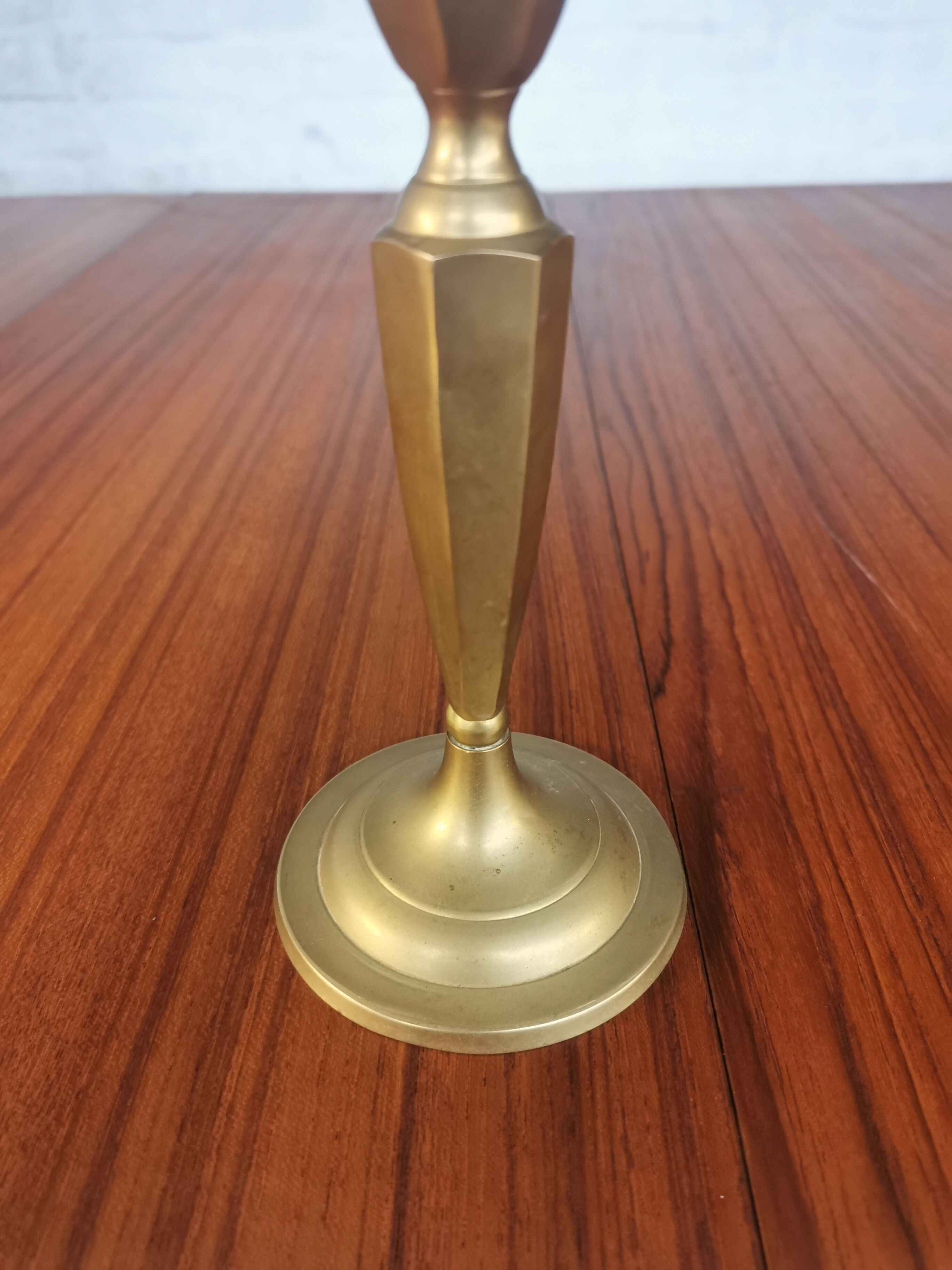 Antique brass candle holder