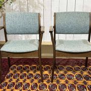 Pair of English teak armchairs from the 1970s.