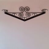 Art Deco wrought iron coat rack.