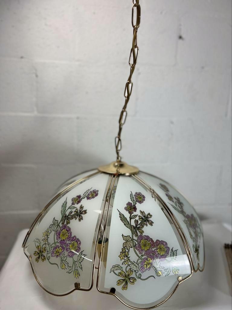 Vintage hollywood regency pendant lamp / luster