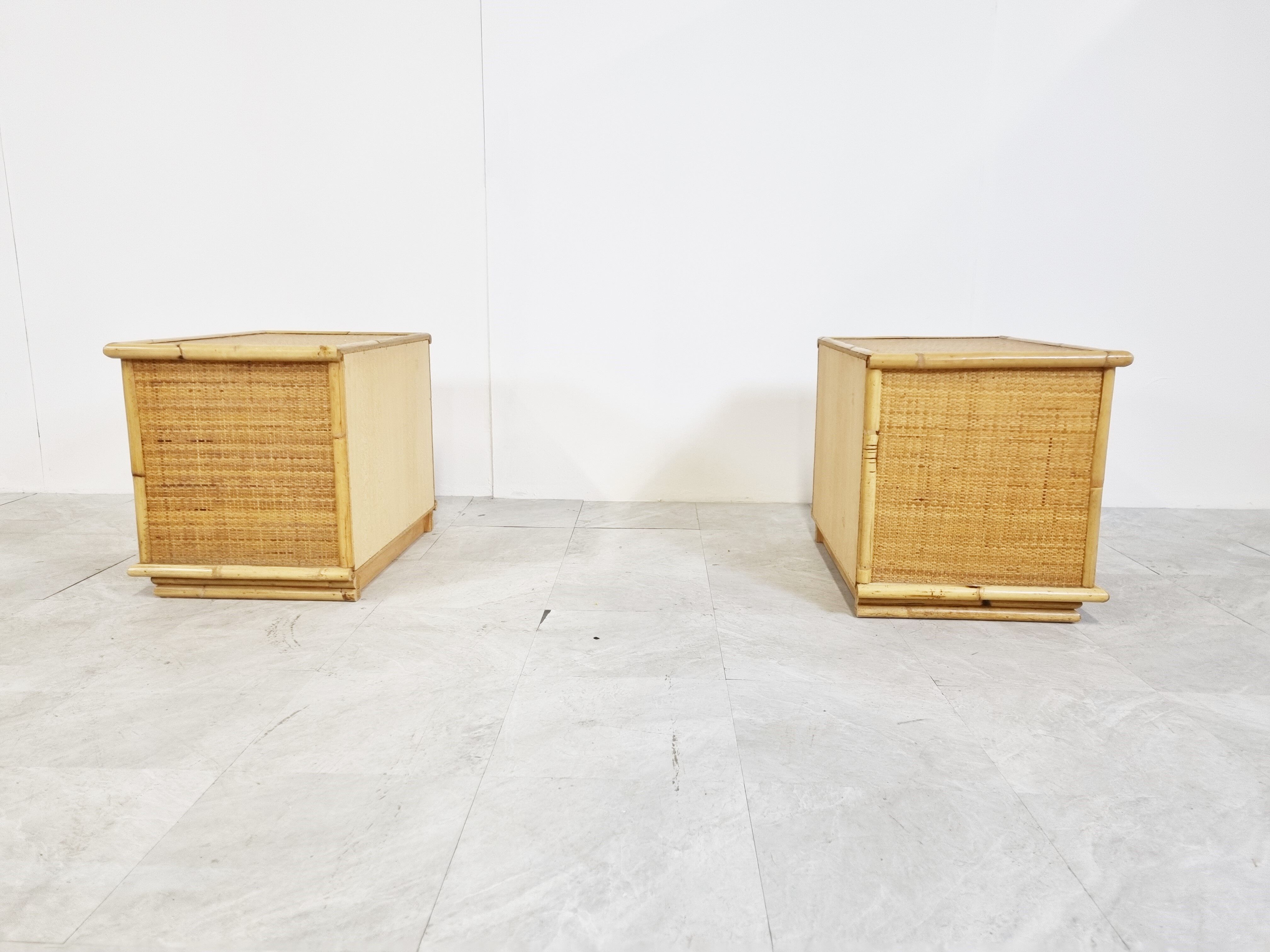 Pair of bedside night stands by Dal Vera 1970s