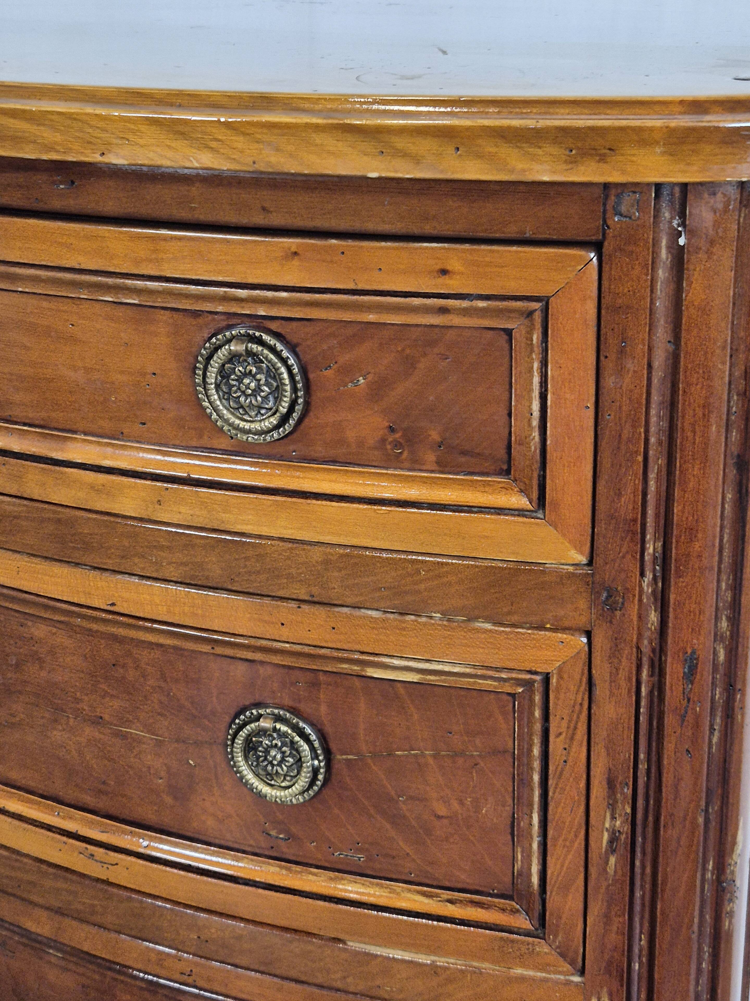 Louis XVI style bedside table in cherry wood