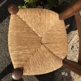 Pair of straw chairs