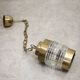 Vintage Italian Brass and Glass Lantern Pendant Lamp, 60s