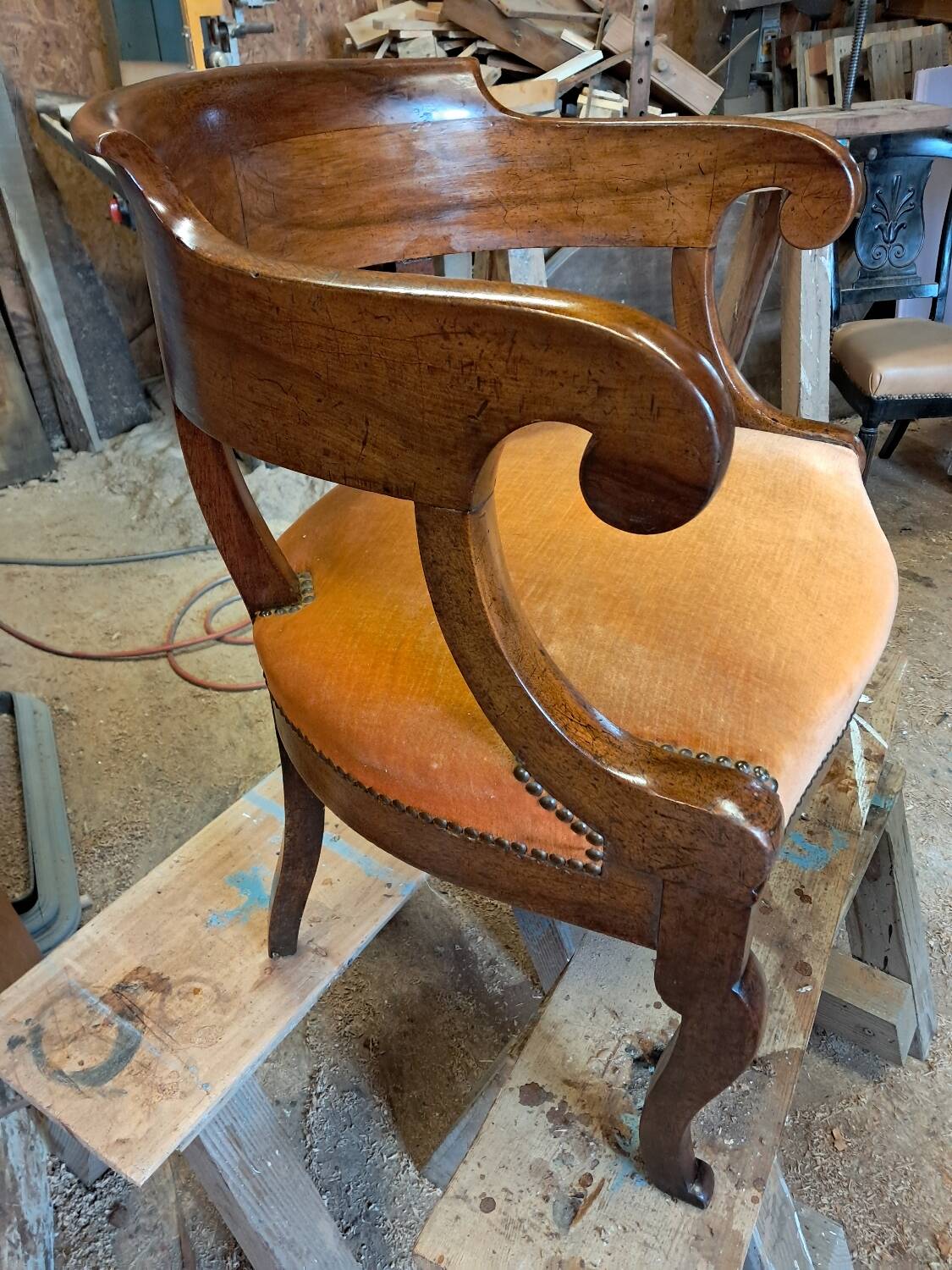 Walnut office chair