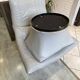 Mantis leather lounge chair ottoman footrest Gerard Van Den Berg 1970