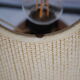 Lampe boule en bois 1970