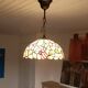 Suspension vitrail style Tiffany – Ø 30 cm – verre véritable – lourde