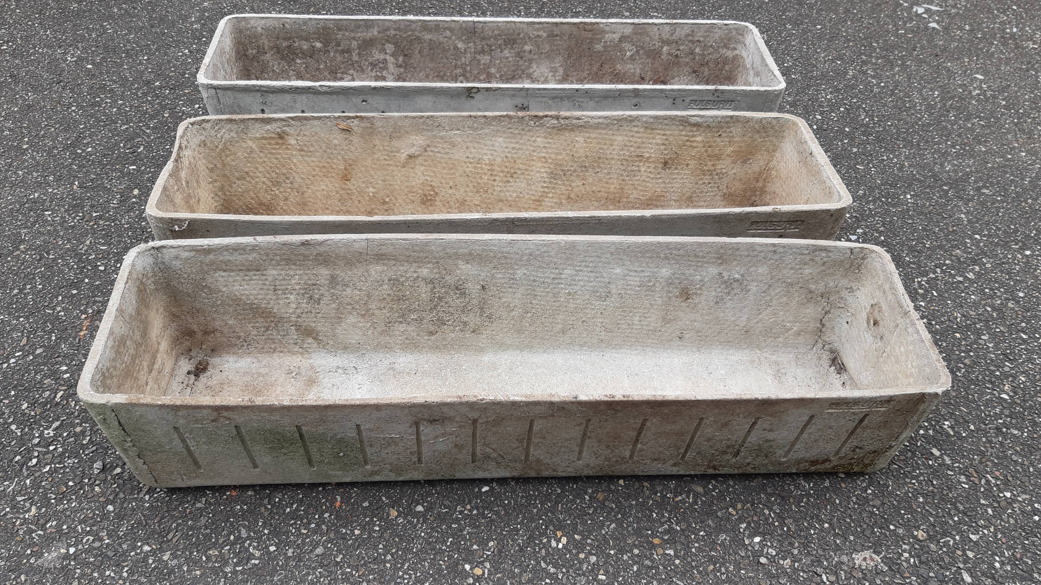 Lot de 3 jardinières années 60