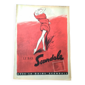 an advertising illustration brand Scandale femme mode from a period magazine