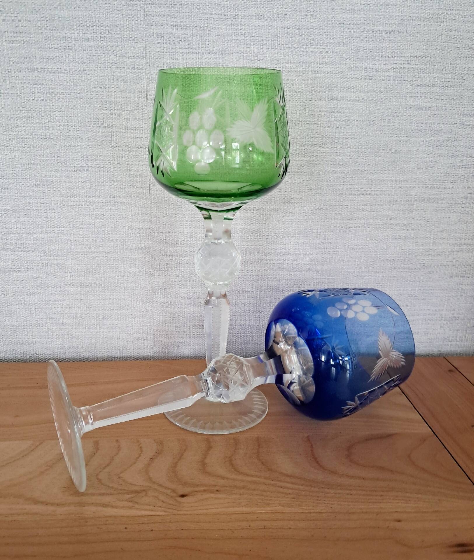 4 Nachtmann crystal Romer glasses from the 1970s/80s.