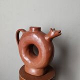 Handmade terracotta vase pottery Mexico