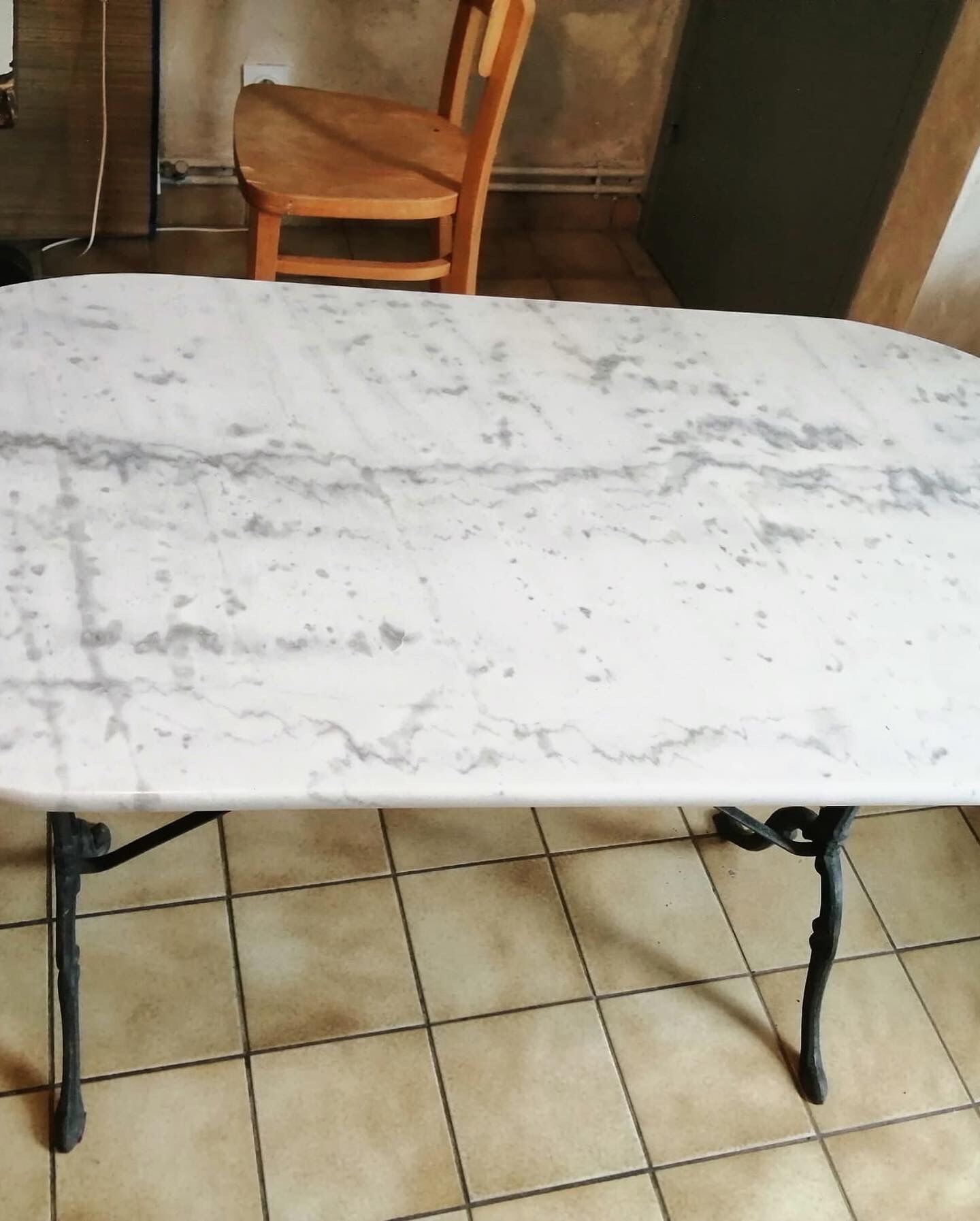 Marble bistro table