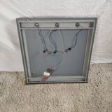 Vintage bathroom mirror with lighting 68x68cm