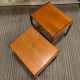 Pair of Scandinavian teak bedside tables