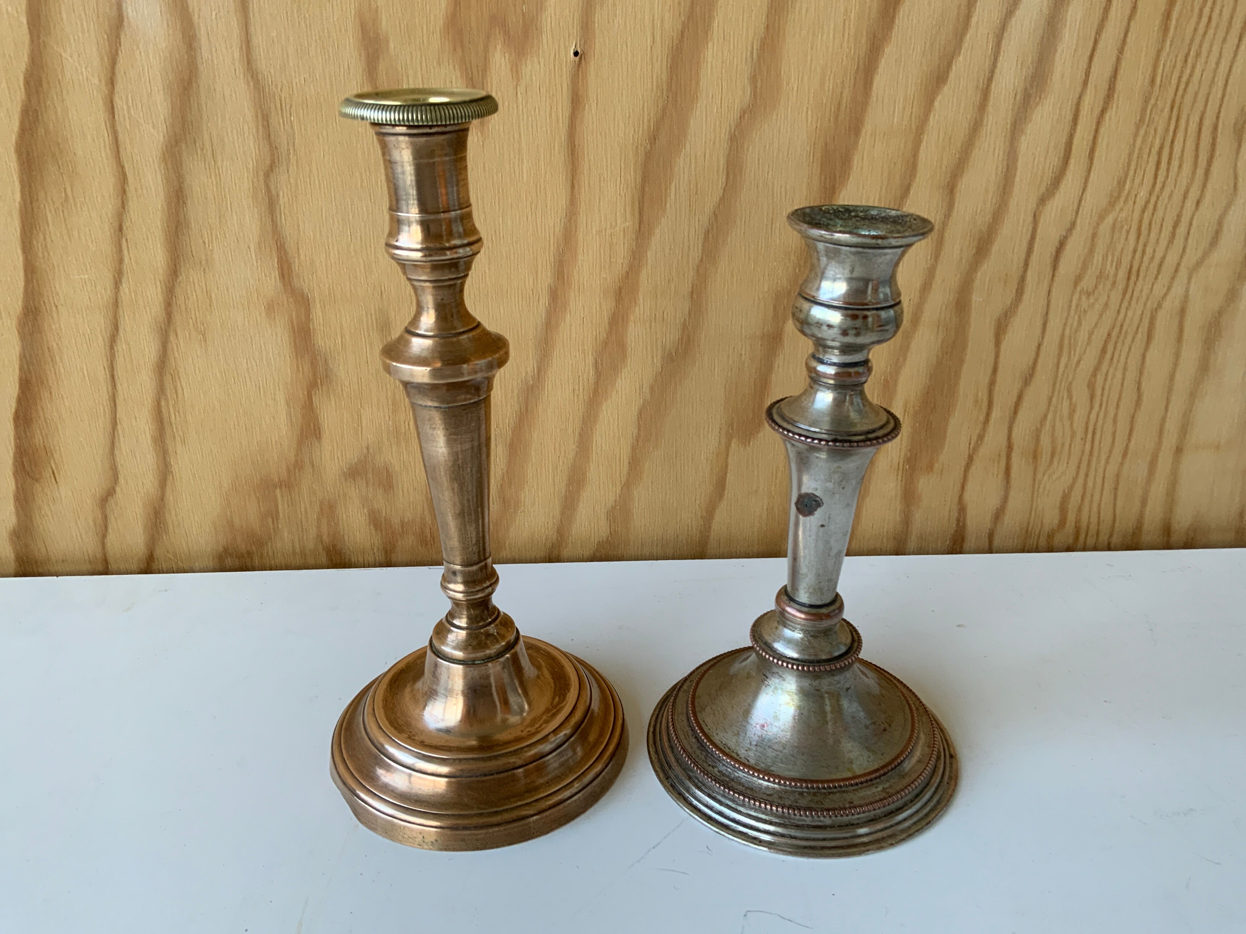 Selency brass candle holder x Monoprix Croisé Laroche