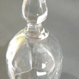 Set of nine engraved crystal liquor glasses, emma model. early 20th century/vintage/thouvenin vierzon