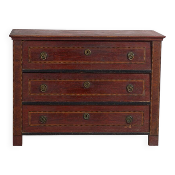 Commode Biedermeier d’Europe centrale en pin à quatre tiroirs – Europe centrale, vers 1850
