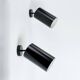 Black metal wall or ceiling lights, vintage 1950, Parscot, pipe spots.